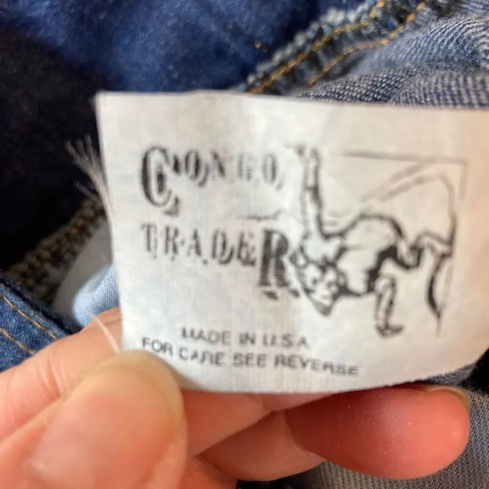 Vintage Jeans w/ bows super high rise waist cinch style mint condition🤩